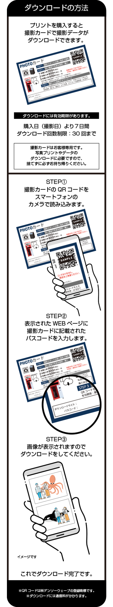 ダウンロードの方法