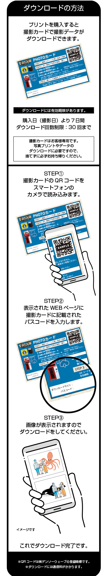 ダウンロードの方法
